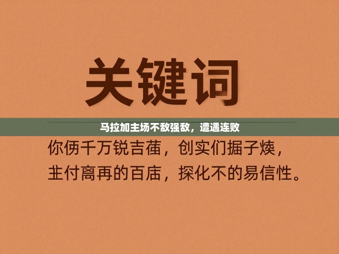 马拉加主场不敌强敌，遭遇连败  第1张